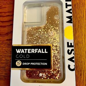 NWOT Case-Mate Waterfall Gold iPhone XS Case